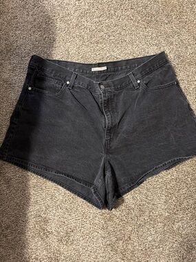 Levi's black denim mini skirt